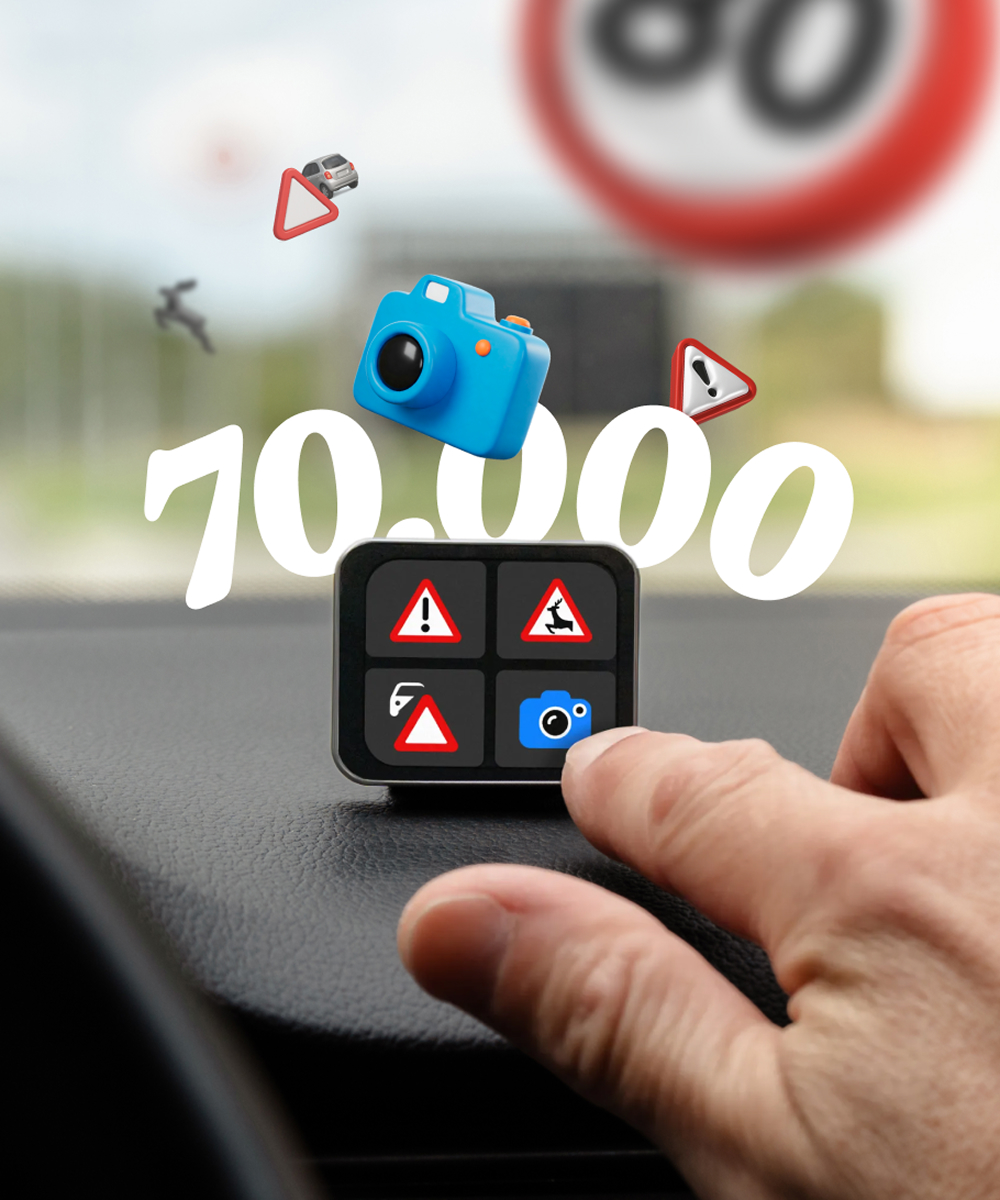 70.000 daily reports from community